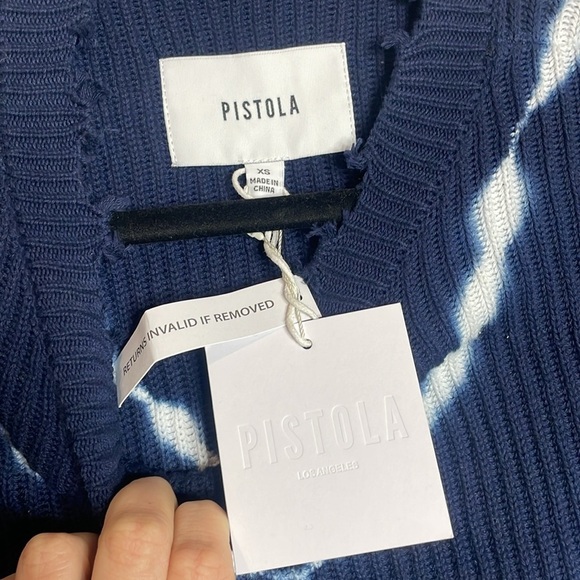 SOLD Pistola | Women’s Eva Tie Dye Distressed Sweater Size XS Cotton NWT - Picture 5 of 7